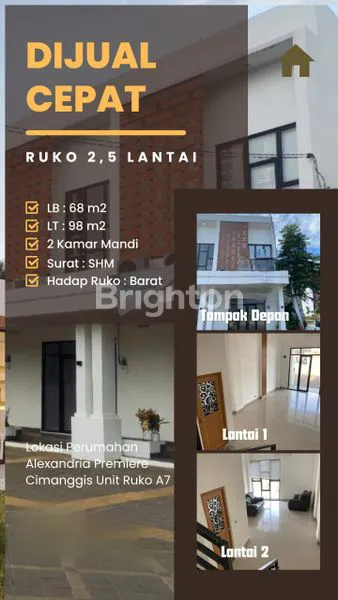 image RUKO 2 LANTAI SHM LOKASI PREMIUM TAPOS (8)