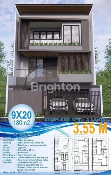 image RUMAH BARU 3 LANTAI DI CENGKARENG, LT 180M² (1)