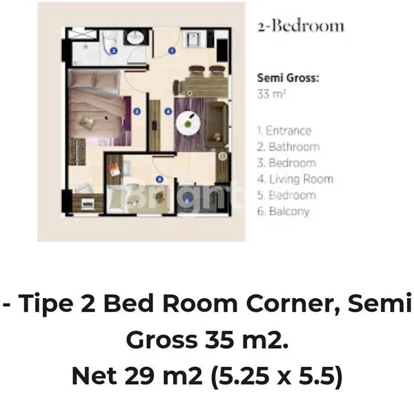 image APARTEMEN SERPONG GARDEN BSD DEKAT AEON MALL (5)