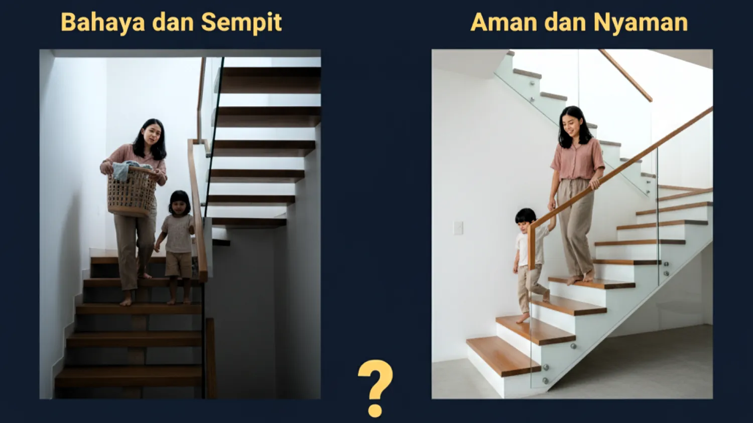 panduan ukuran tangga minimalis rumah kecil 5 tinggi lebar injakan