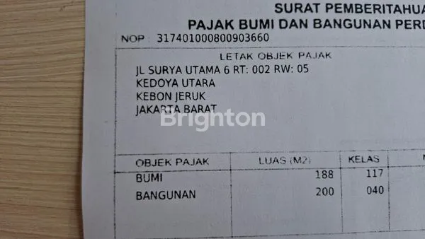 image RUKO STRATEGIS  3LT DI KEBON JERUK, LT 188M² (8)