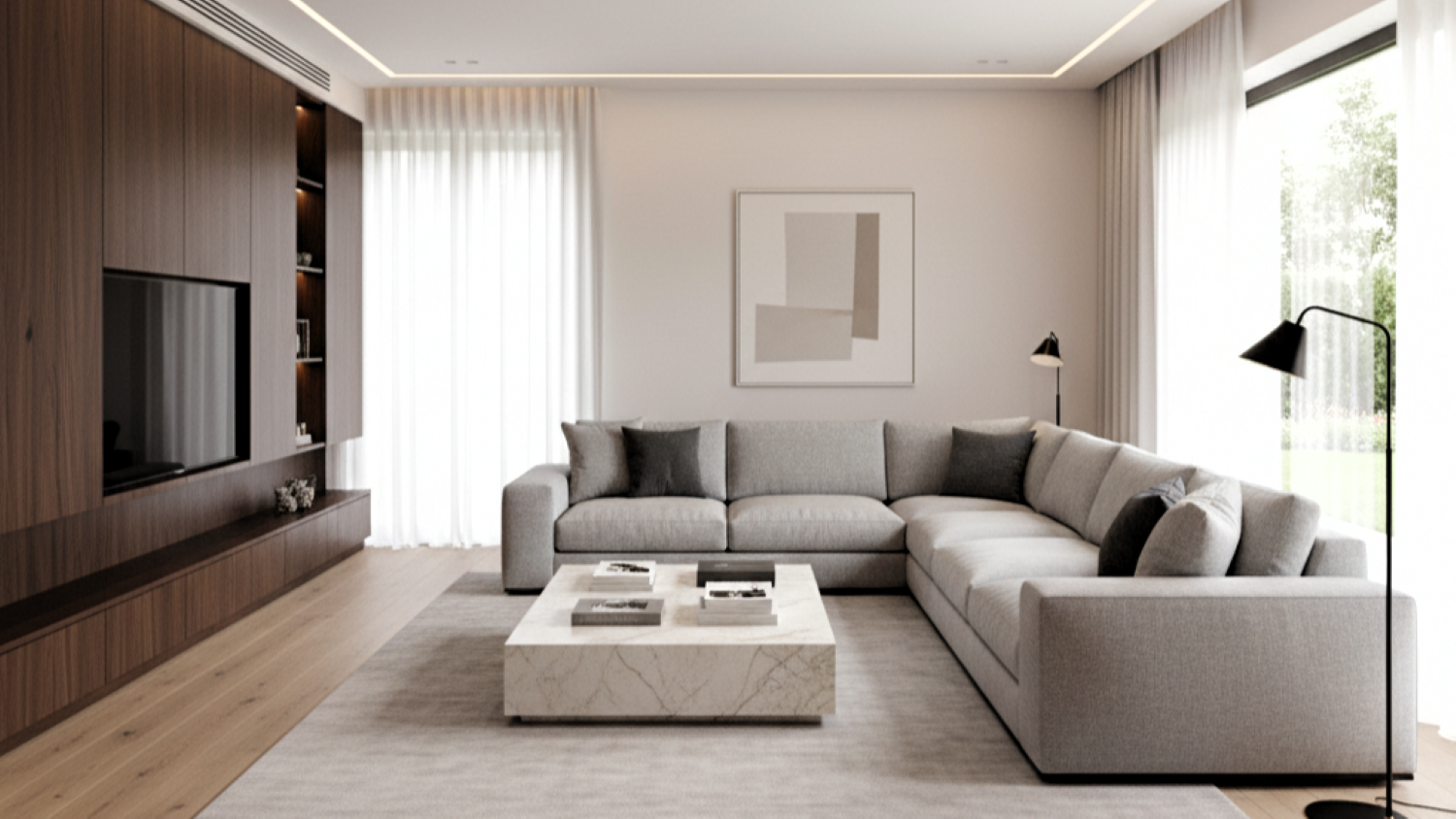 panduan desain interior ruang keluarga mewah 12