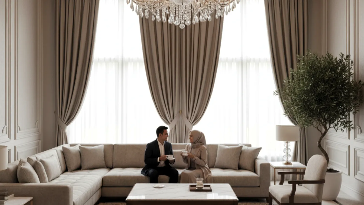 panduan desain interior ruang keluarga mewah H1