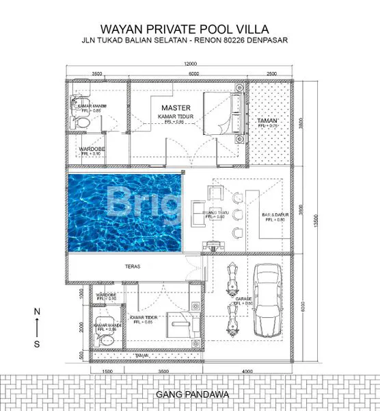 image VILLA 1 LANTAI 2 BR FULLY FURNISHED SMART HOUSE WITH SWIMMING POOL & GARDEN DILOKASI YANG STRATEGIS  (6)