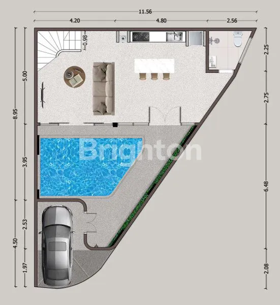 image VILLA BARU BERGAYA MEDITERANIA HARGA 2 M-AN HANYA 4 MENIT KE GWK, LOKASI NYAMAN & TENANG VIEW PERBUKITAN HIJAU (5)