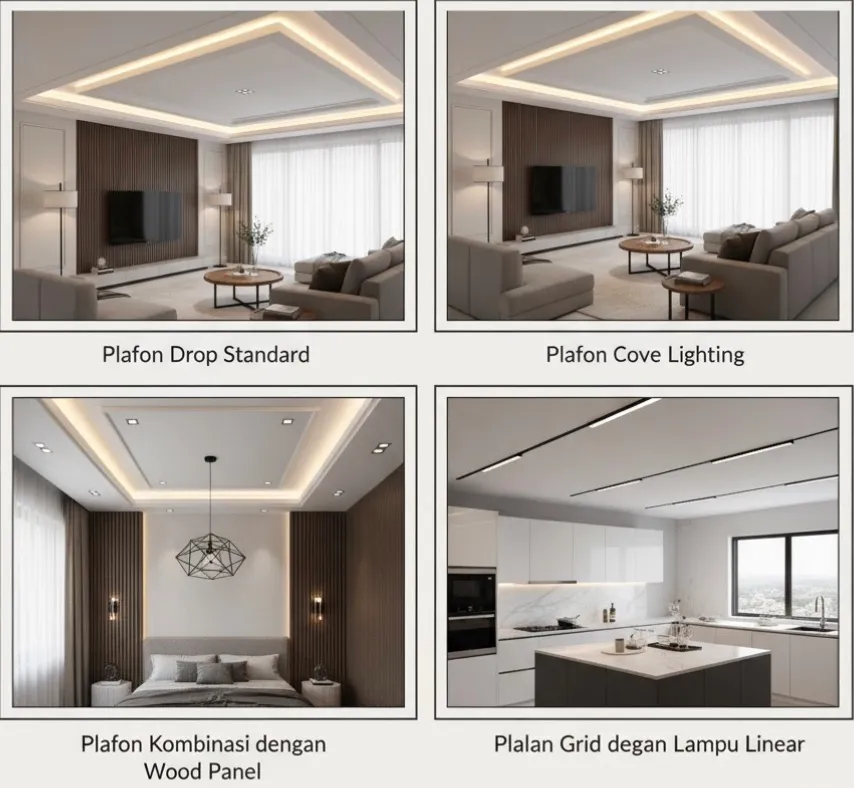 plafon gypsum minimalis 1