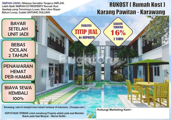 image RUMAH KOST STRATEGIS FULL FURNISH HARGA MURAH  (1)