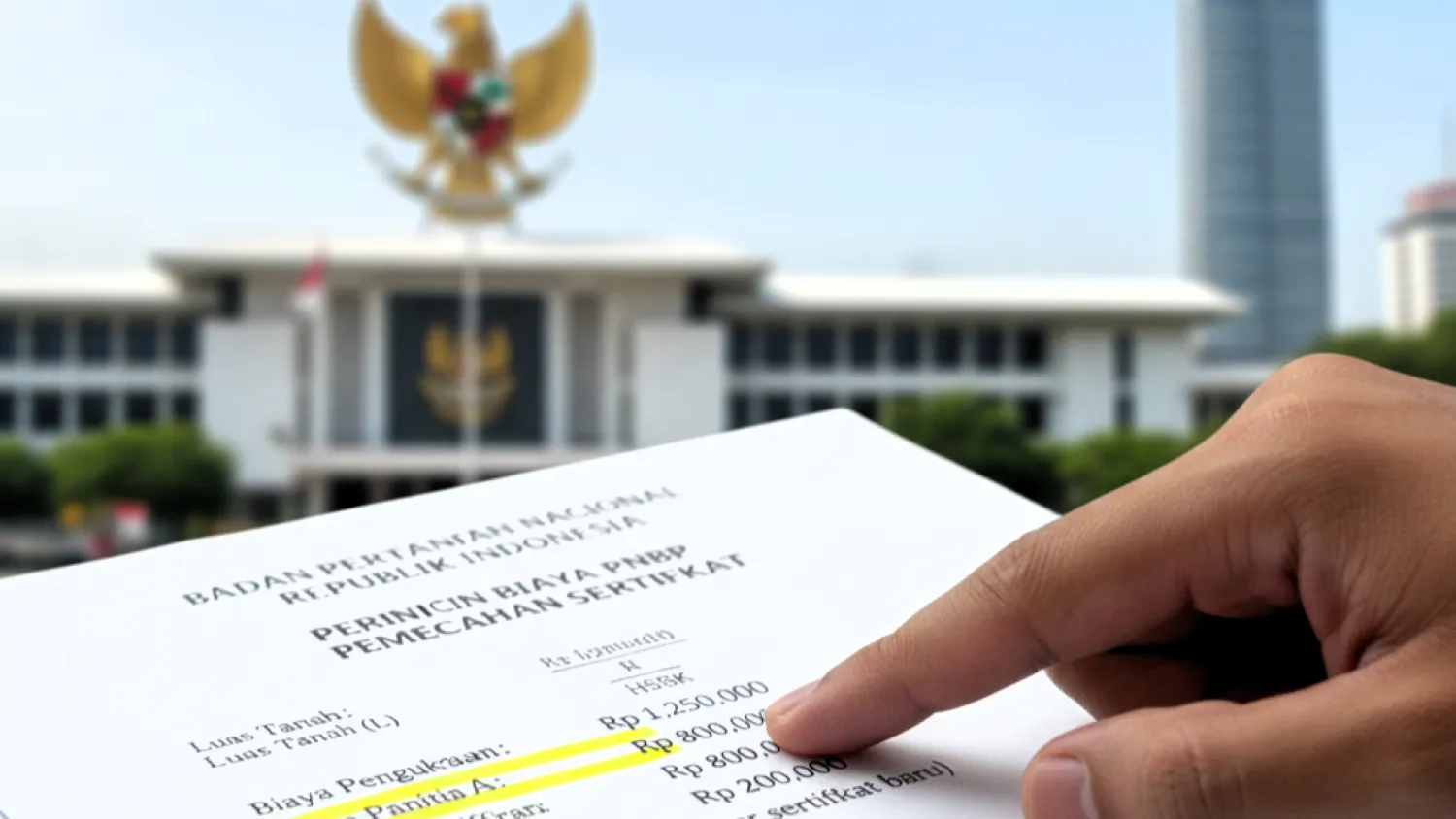 panduan biaya pecah sertifikat tanah indonesia 3 komponen utama