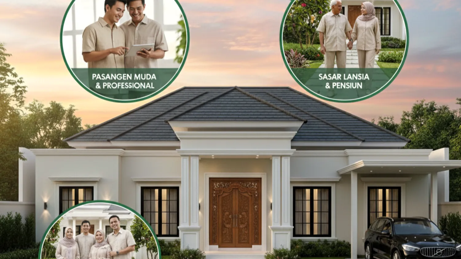 desain rumah klasik modern 1 lantai analisis 16 target pasar luas