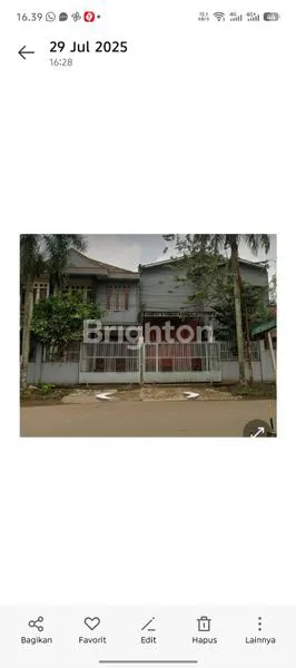 RUMAH LUAS SIAP HUNI DAN GUDANG 2 KAVLING CILEUNGSI HIJAU