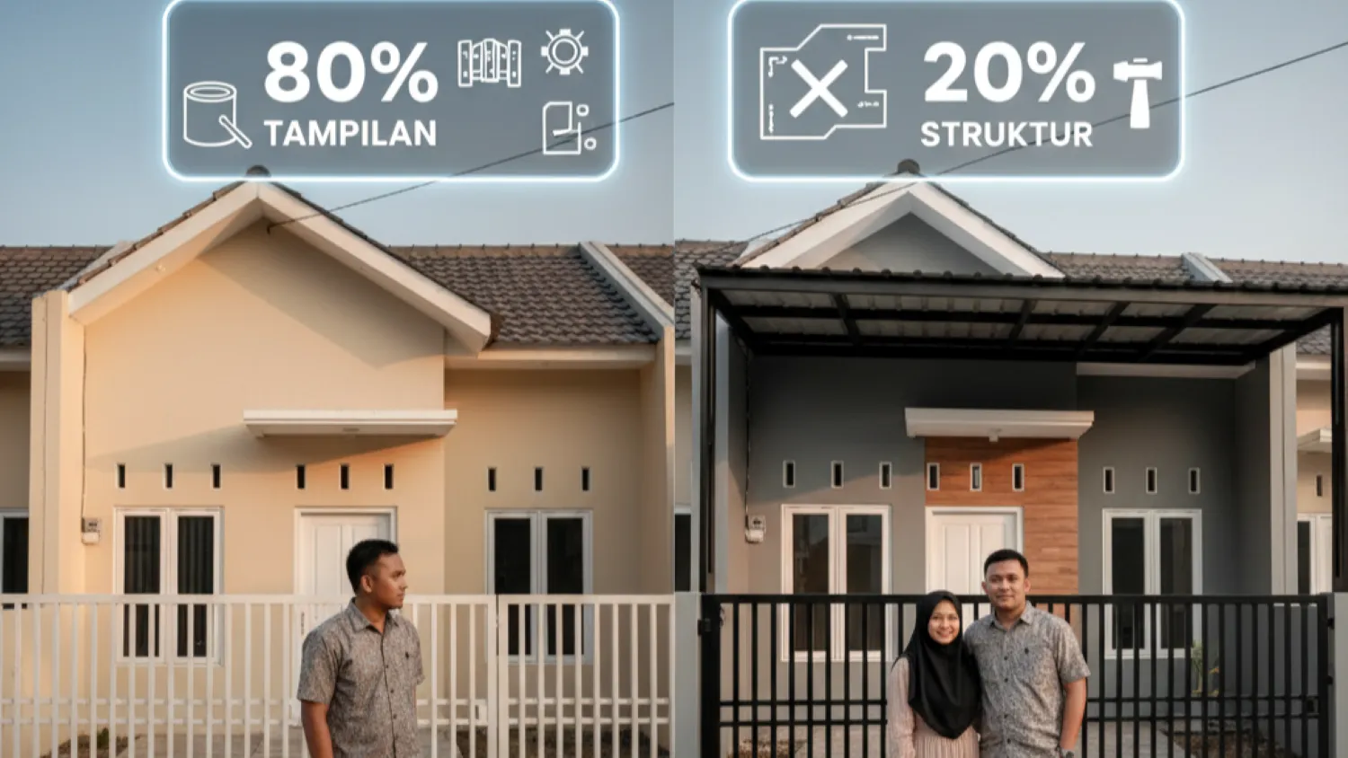 panduan renovasi rumah subsidi tampak depan minimalis 6 prioritas budget