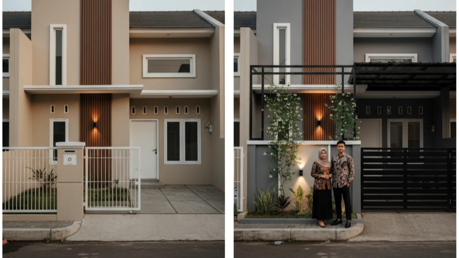 panduan renovasi rumah subsidi tampak depan minimalis 9 penggunaan material lokal