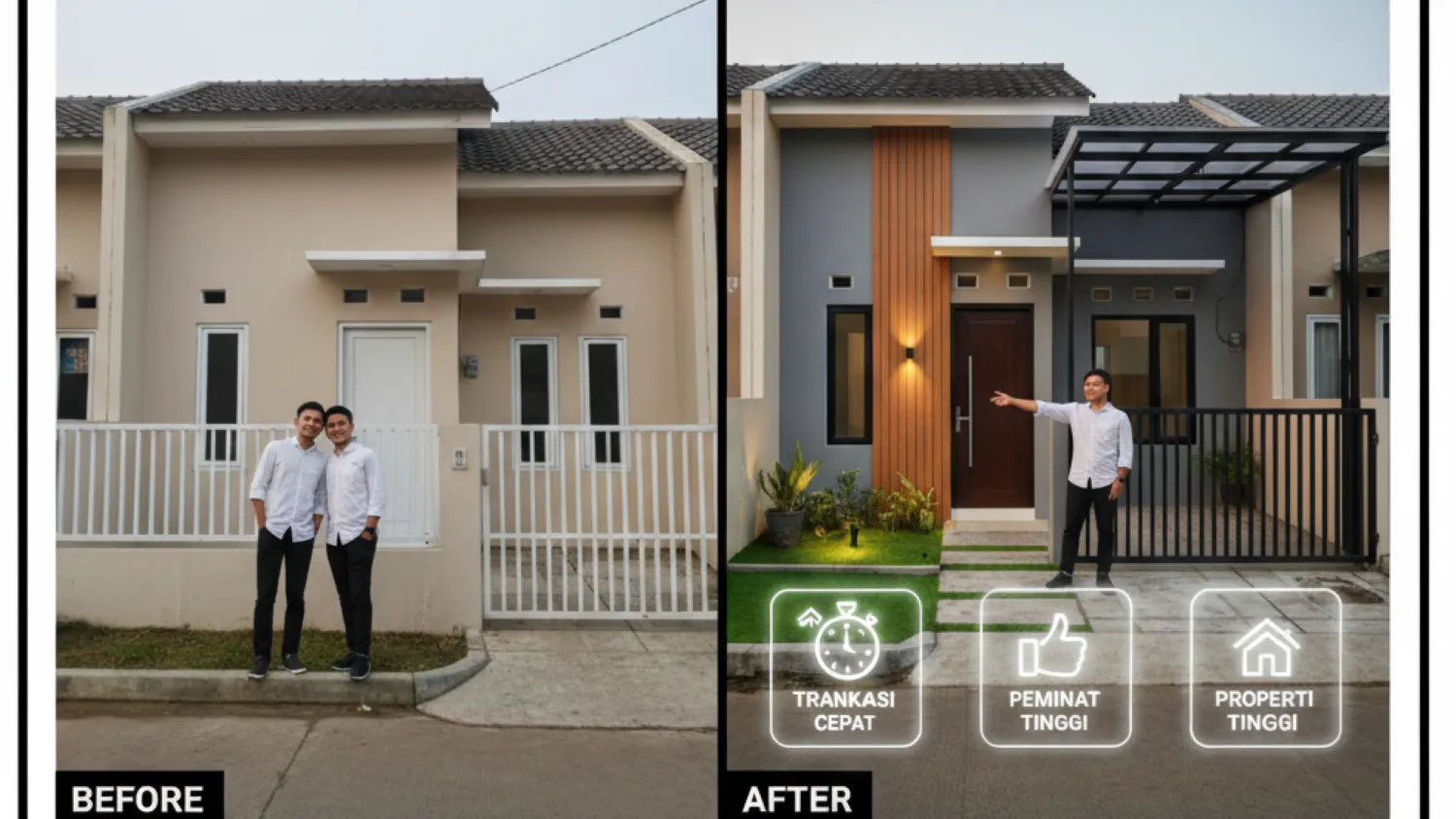 panduan renovasi rumah subsidi tampak depan minimalis 12 meningkatkan kecepetan transaksi