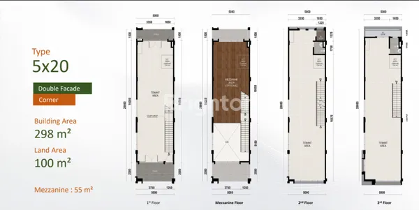 image RUKO PASADENA SQUARE NORTH TIPE STUDIO LOFT 2 FACADE, 3 LANTAI, PASADENA CENTRAL DISTRICT, GADING SERPONG, TANGERANG (2)