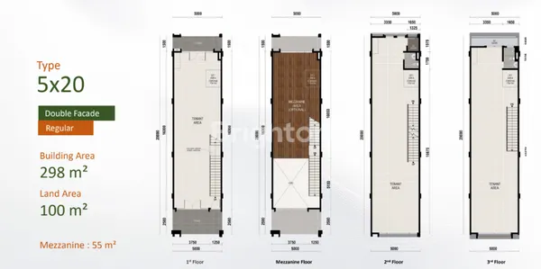 image RUKO PASADENA SQUARE NORTH TIPE STUDIO LOFT 2 FACADE, 3 LANTAI, PASADENA CENTRAL DISTRICT, GADING SERPONG, TANGERANG (3)