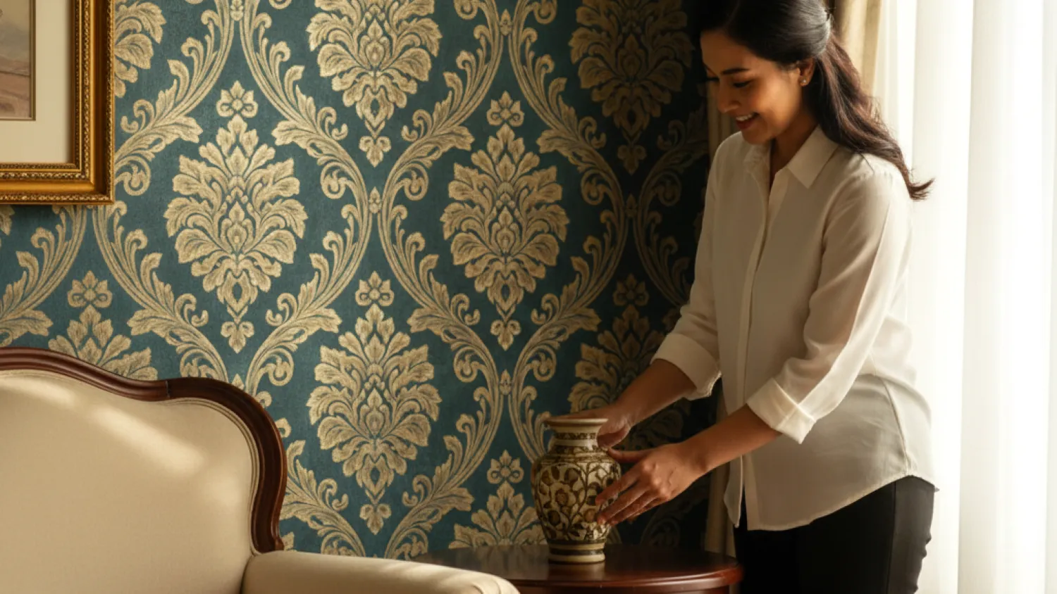 panduan wallpaper dinding ruang tamu nilai jual rumah 2 elemen krusial desain