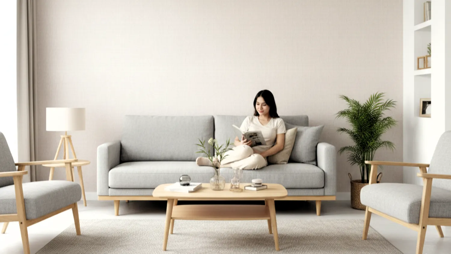 panduan wallpaper dinding ruang tamu nilai jual rumah 5 gaya minimalis skandinavia