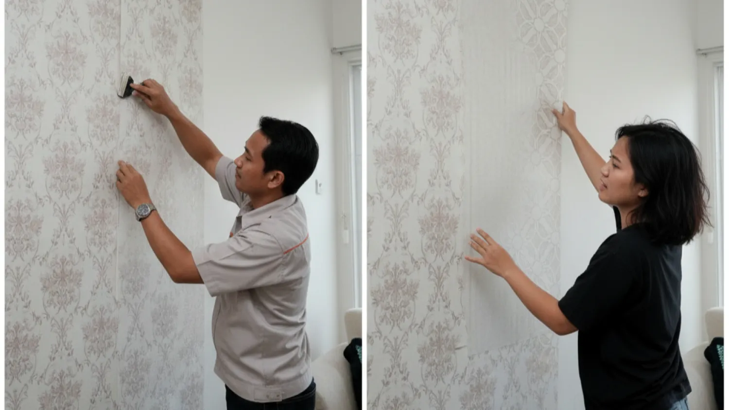 panduan wallpaper dinding ruang tamu nilai jual rumah 17 profesional diy