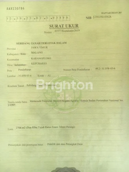 image TANAH MURAH MALANG 2706M² (5)