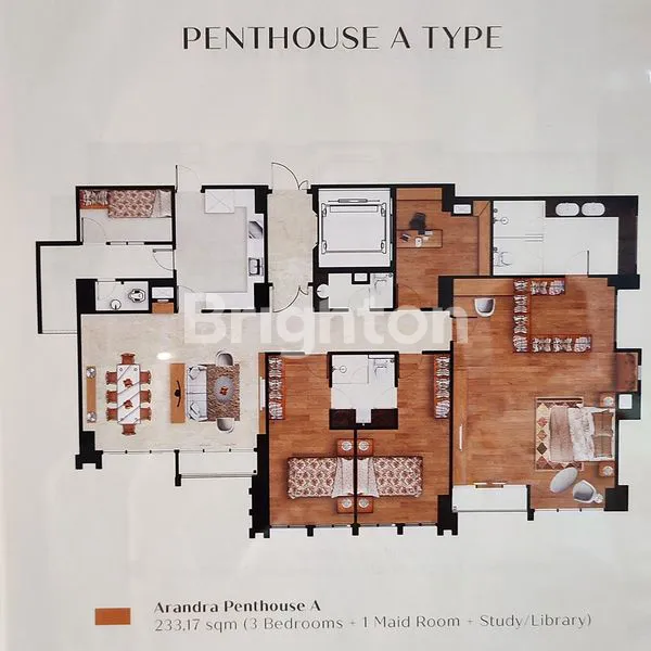 image APARTEMEN ARANDRA (UNIT BARU) TIPE PENTHOUSE DI CEMPAKA PUTIH JAKARTA PUSAT (8)