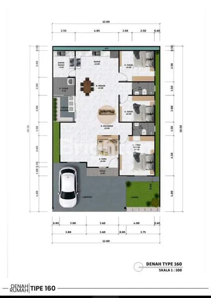 image RUMAH DESAIN MODERN TYPE CHALATHEA 160M2LOKASI STRATEGIS DAUN HIJAU 3 DI JALAN SUNGAI RAYA DALAM, PONTIANAK - KUBU RAYA. (2)