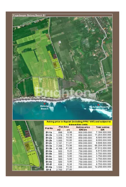 image TANAH KAVLING SUPER CANTIK VIEW SAWAH DAN PANTAI DI BELONG, TABANAN (1)