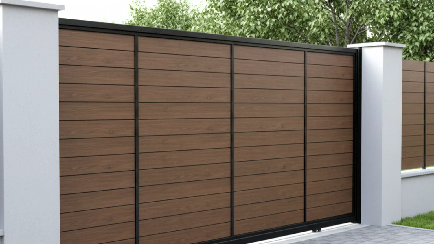 model pagar tembok minimalis tanpa besi 11 kayu wpc