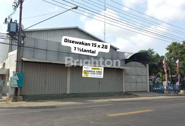 image DISEWAKAN GUDANG FULL BANGUNAN 1,5 LANTAI, AKSES JALAN PROPINSI, COCOK BUAT USAHA BENGKEL, JASA EXPEDISI, GUDANG DLL. (2)