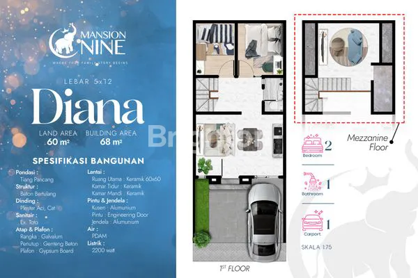 image RUMAH AMERICAN CLASSIC MINIMALIS MANSION NINE DIANA SURABAYA BARAT (4)