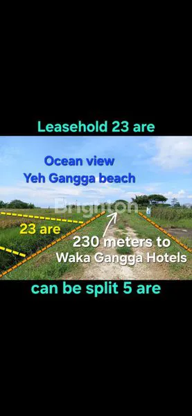 LEASEHOLD LAND AT YEH GANGGA BEACH 230 METERS FROM WAKA GANGGA HOTEL
