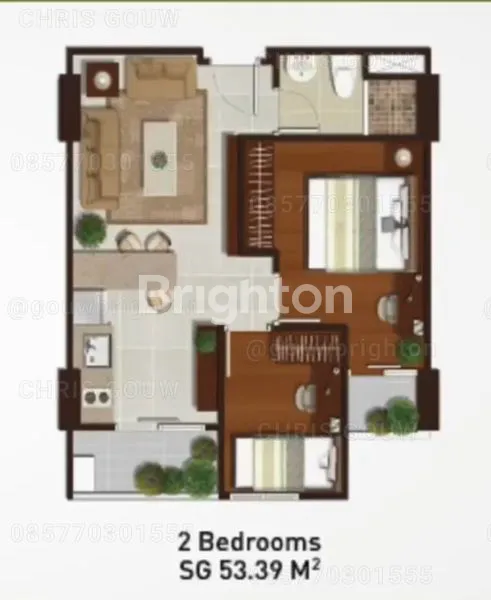 image DIJUAL APARTEMEN 2BR SHM FULL FURNISHED SIAP HUNI VIEW KOLAM RENANG METRO PARK RESIDENCE KEDOYA JAKARTA BARAT (8)