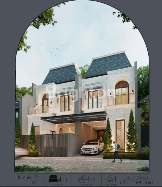 RUMAH 2 LANTAI AMERICAN STYLE NEW GRESS MANYAR INDAH DEKAT ARAYA KERTAJAYA INDAH ARAYA KLAMPIS NGAGEL PUSAT KOTA