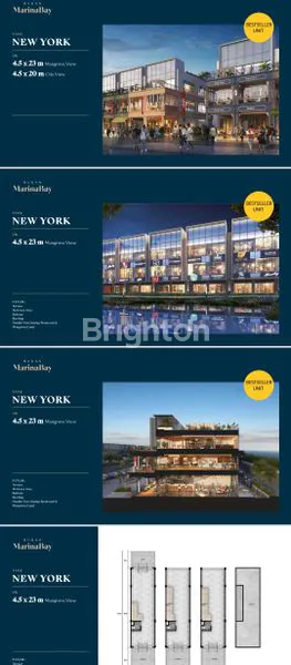 RUKO DAN KANTOR MARINA BAY, 3 LANTAI, PIK 2, JAKARTA UTARA