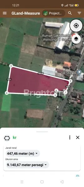 image TANAH STRATEGIS RAYA WONOREJO BALONPANGGANG GRESIK 9167 M DEKAT RSU JUAL CEPAT!  (1)