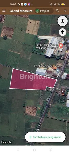 image TANAH STRATEGIS RAYA WONOREJO BALONPANGGANG GRESIK 9167 M DEKAT RSU JUAL CEPAT!  (2)