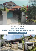 Putih Biru Modern Iklan Properti Poster 1