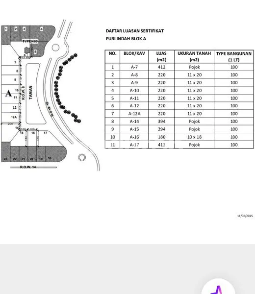image KAVLING LOKASI DALAM PERUMAHAN LETAK DI MAIN ROAD YANG SIAP PAKAI SUDAH ADA IMB TANAH DI HOOK (1)