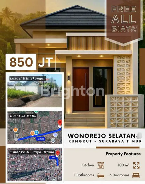 image RUMAH BARU WONOREJO SELATAN GRESS MINIMALIS MODERN 3 KAMAR TIDUR DEKAT MERR, MEDOKAN, NIRWANA, RUNGKUT, GUNUNG ANYAR (2)