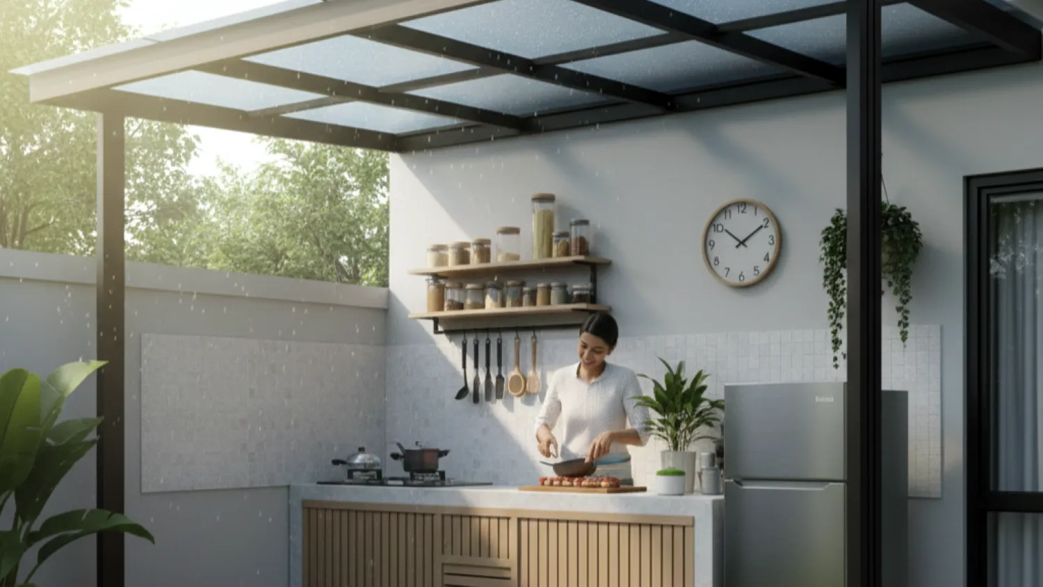 panduan kanopi dapur terbuka desain rumah 3 fungsi vital kanopi