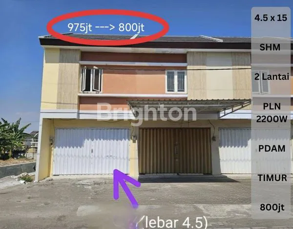 image RUKO 2 LANTAI SHM STRATEGIS HARGA 800 JT (1)