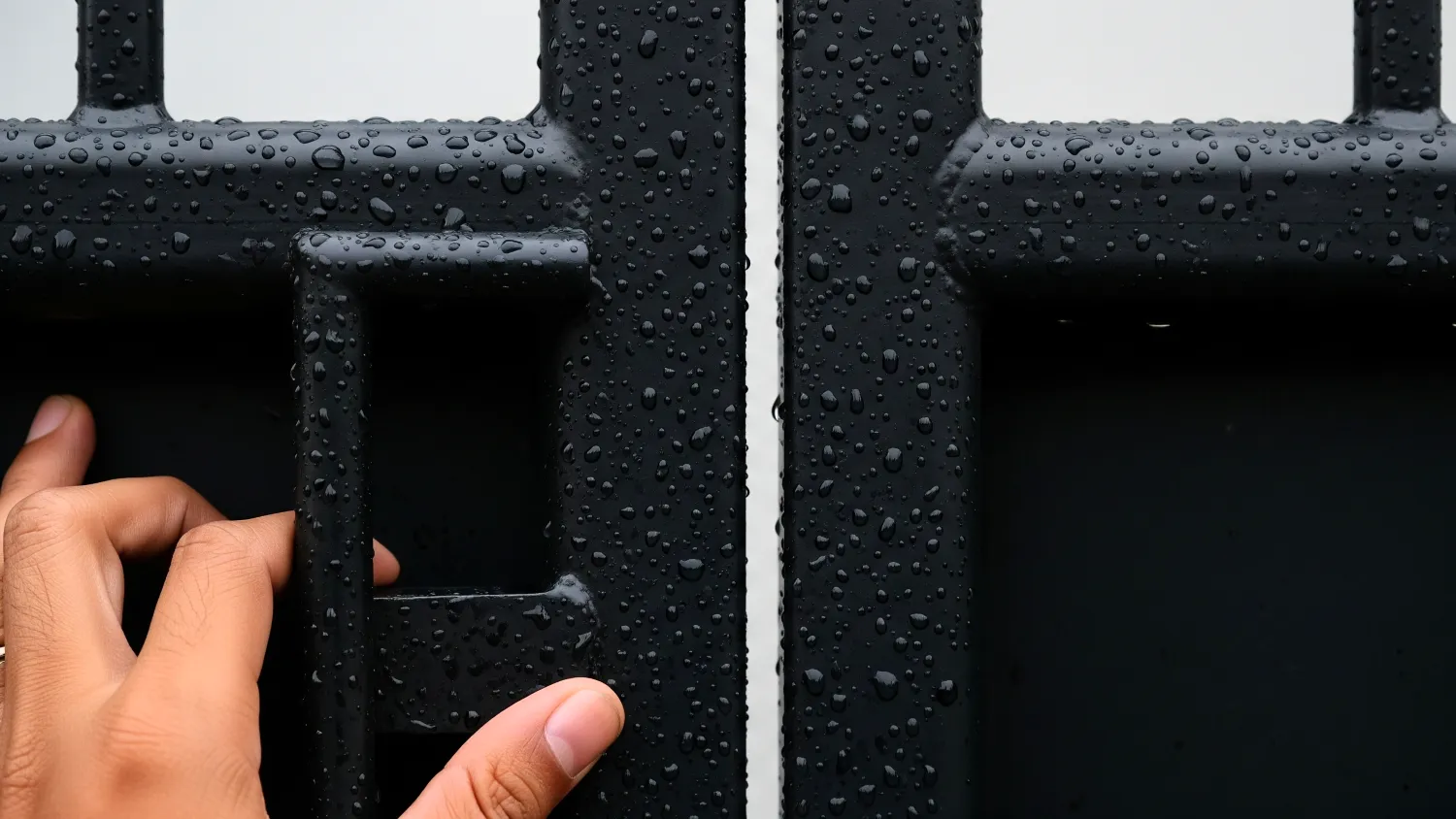 model pintu pagar besi dorong minimalis modern 4 durabilitas keamanan