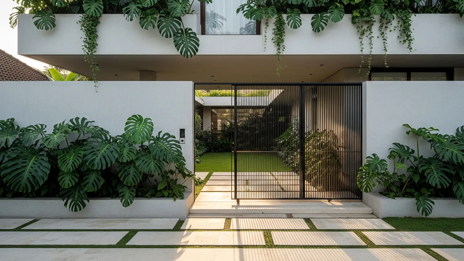 model pintu pagar besi dorong minimalis modern 5 estetika modern