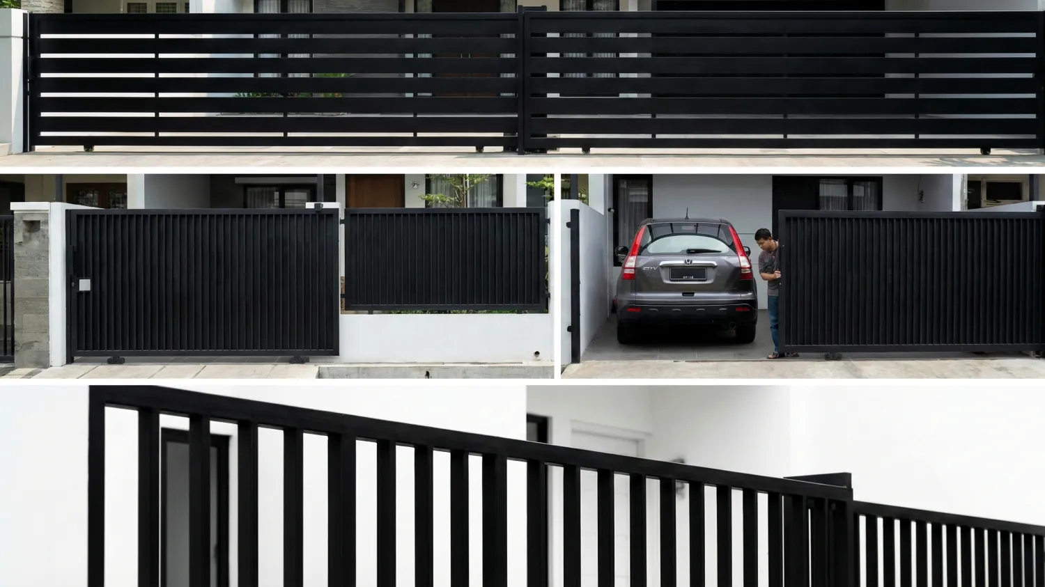 model pagar besi bagus estetika keamanan 15 horizontal lebar