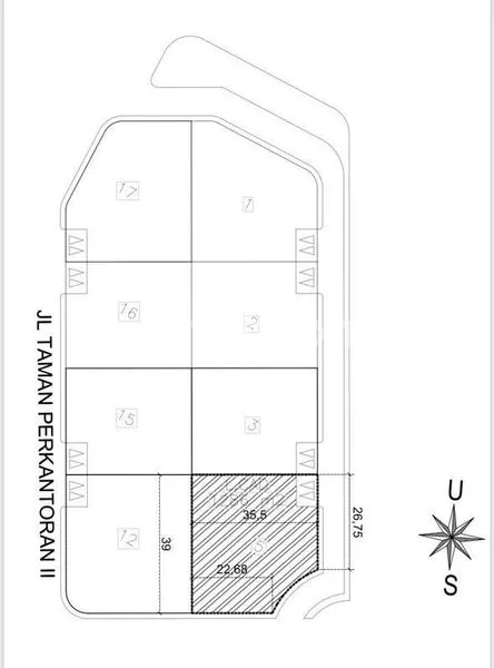 TAMAN PERKANTORAN TANAH KAVLING KOMERSIAL HOOK DI GRAHA FAMILI