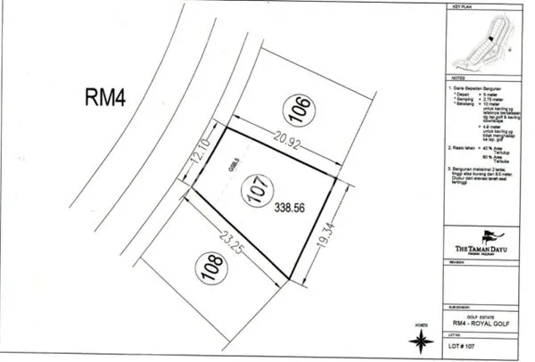 image KAVLIN GOLF TERMURAH DI TAMAN DAYU!! HANYA 2.3JT/M² DAPAT KAVLING SIAP BANGUN KE KAWASN PADANG GOLF SEJUK (3)
