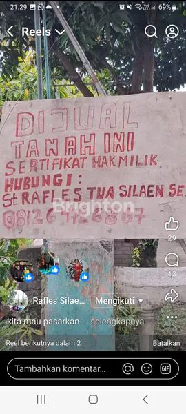 LAHAN LUAS 3042M² DI SISINGAMARAJA