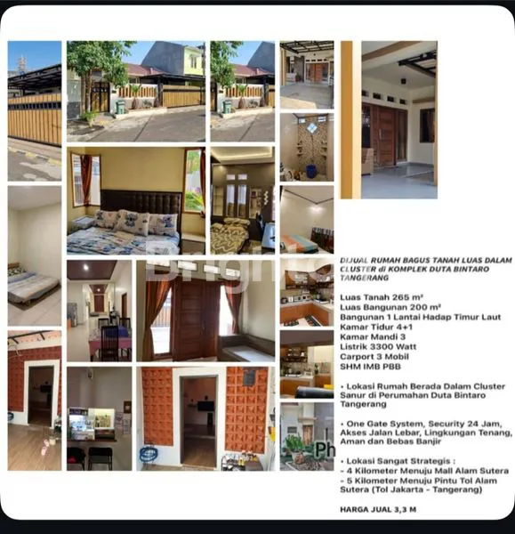 Gambar Property RUMAH DENGAN TANAH LUAS DI PERUMAHAN DUTA BINTARO TANGERANG