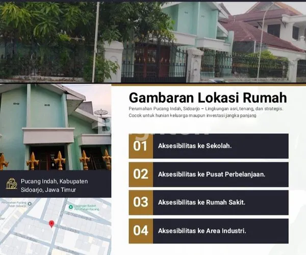 image BU! JUAL BAWAH APPRAISAL BANK RUMAH HITUNG TANAH POSISI HOOK PUCANG INDAH SIDOARJO (1)