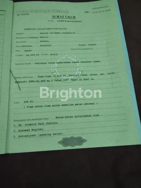 image LAHAN 339M² DI BANTUL, AKSES MUDAH KE YIA (5)