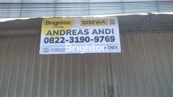 DISEWAKAN GUDANG FULL BANGUNAN 1,5 LANTAI, AKSES JALAN PROPINSI, COCOK BUAT USAHA BENGKEL, JASA EXPEDISI, GUDANG DLL.